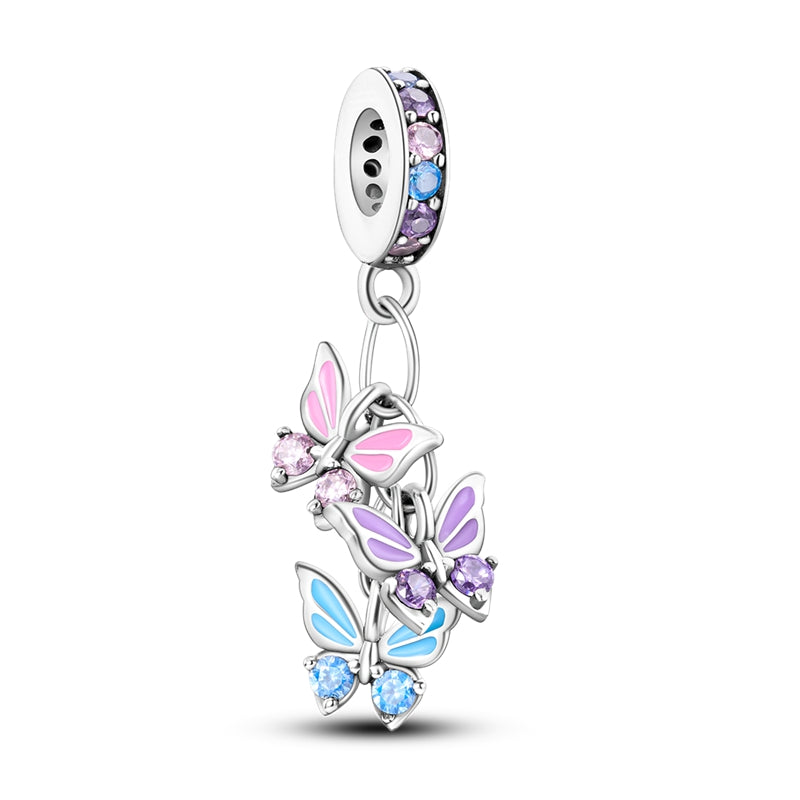 Butterflies Charm S925 Sterling Silver