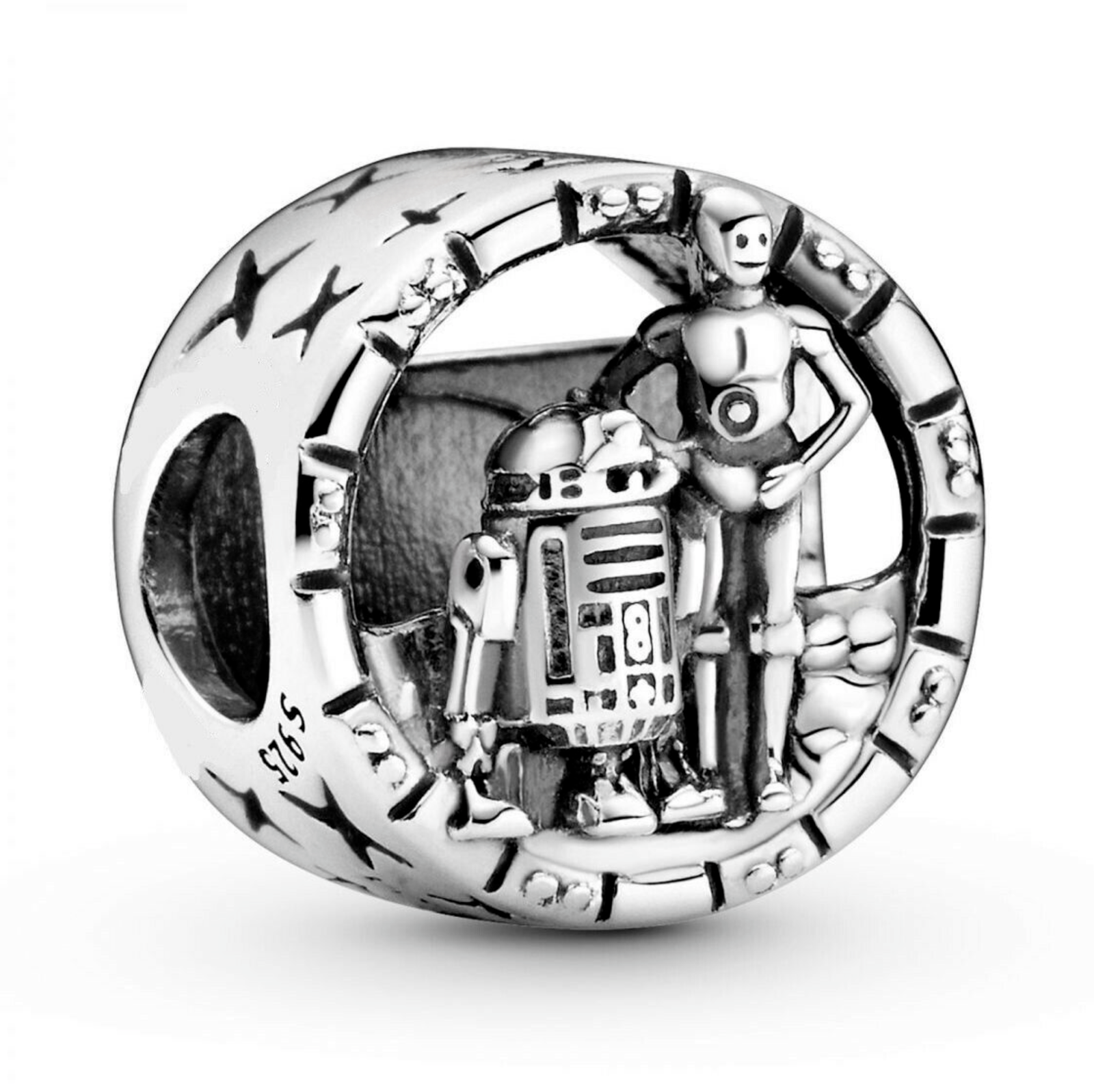 Disney Star War R2-D2 & C-3PO S925 Charm Sterling Silver