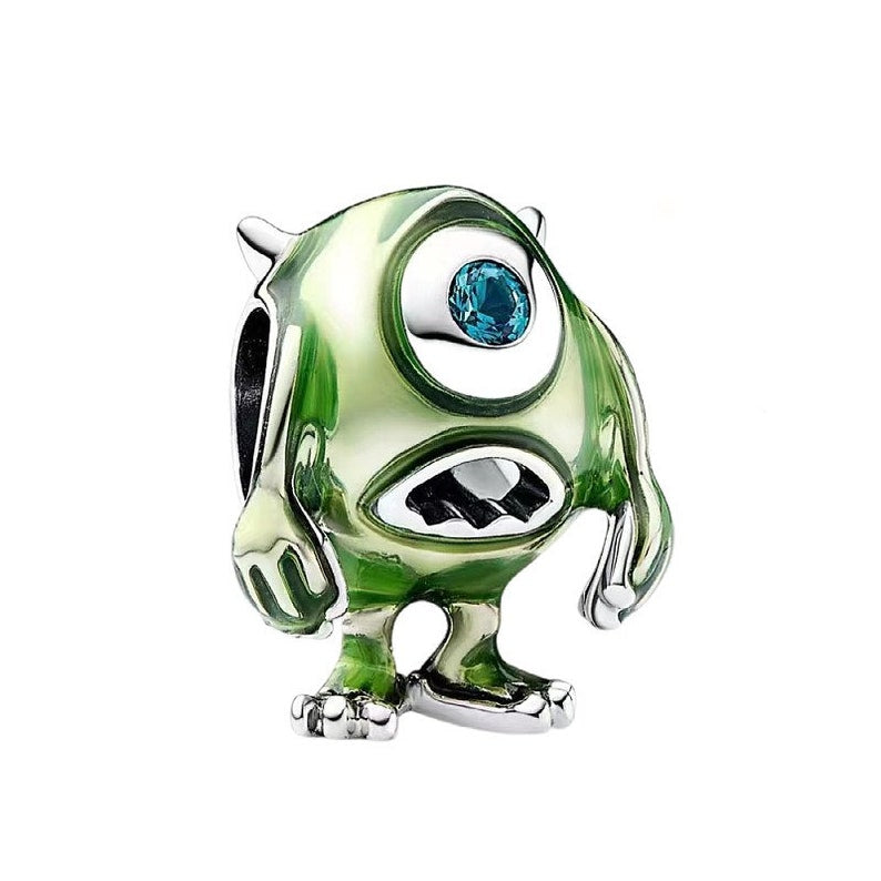 Disney Pixar Mike Wazowski S925 Charm Sterling Silver