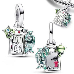Disney Pixar Monsters, Inc. Door Dangle S925 Charm Sterling Silver