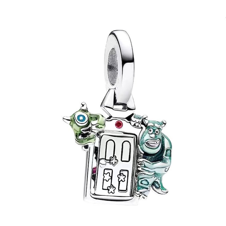 Disney Pixar Monsters, Inc. Door Dangle S925 Charm Sterling Silver