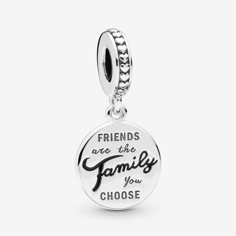 Friends Are Family Dangle S925 Charm Sterling Silver