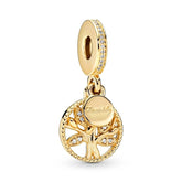 Family Tree Charm 18K Gold Plated