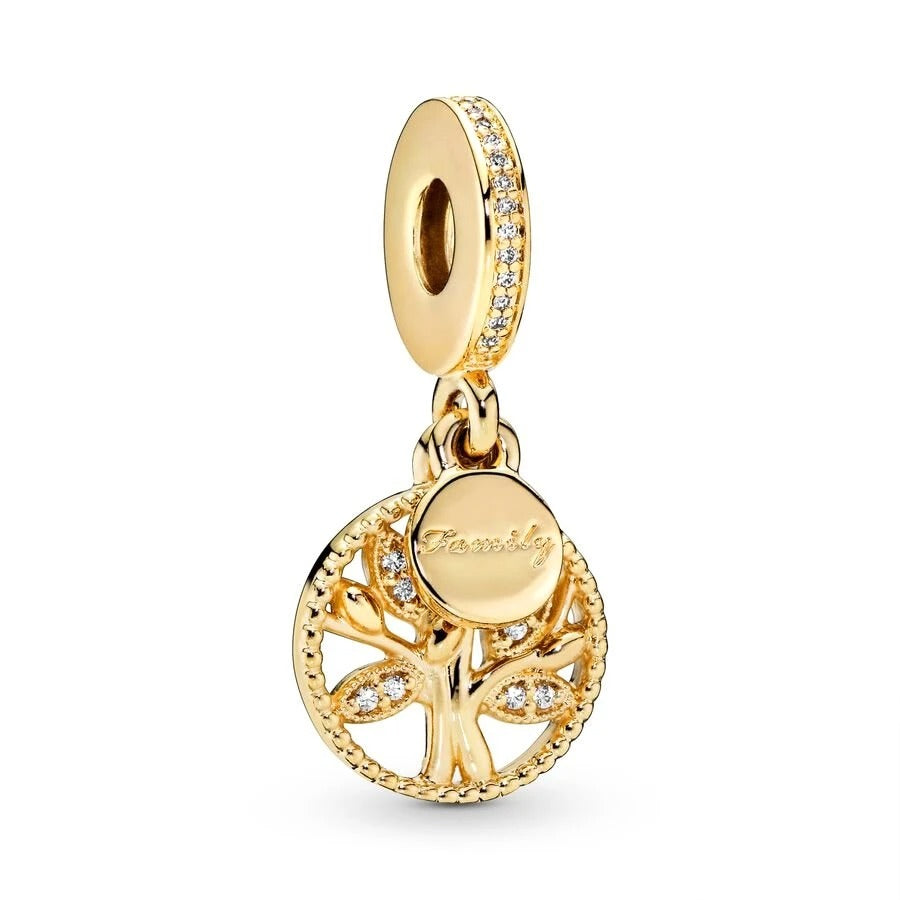 Family Tree Charm 18K Gold Plated
