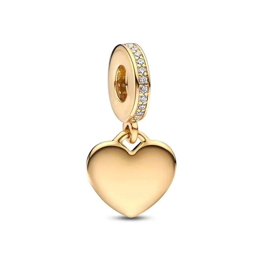 Classic Heart Charm 18K Gold Plated