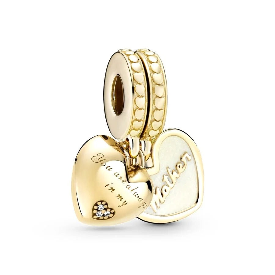 Mother Heart Charm 18K Gold Plated