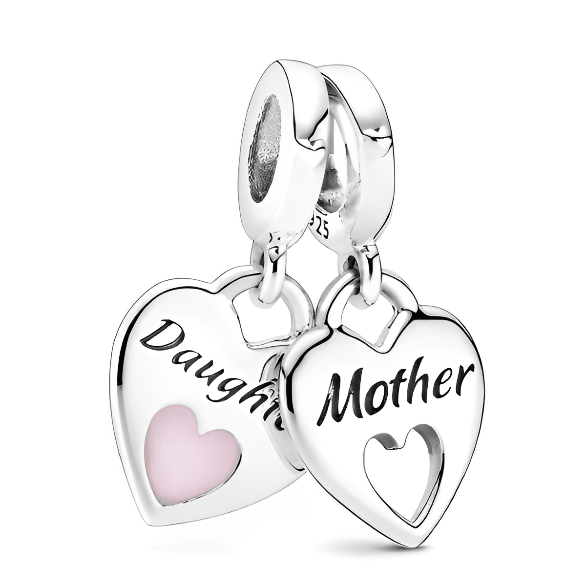 Mother & Daughter Charm S925 Sterling Silver