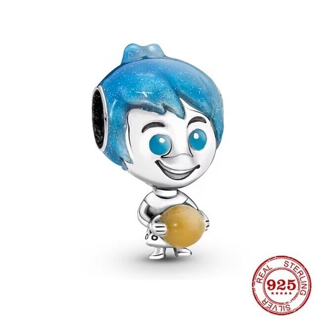 Disney Pixar Joy Glow-In-The-Dark Memory Orab S925 Charm Sterling Silver