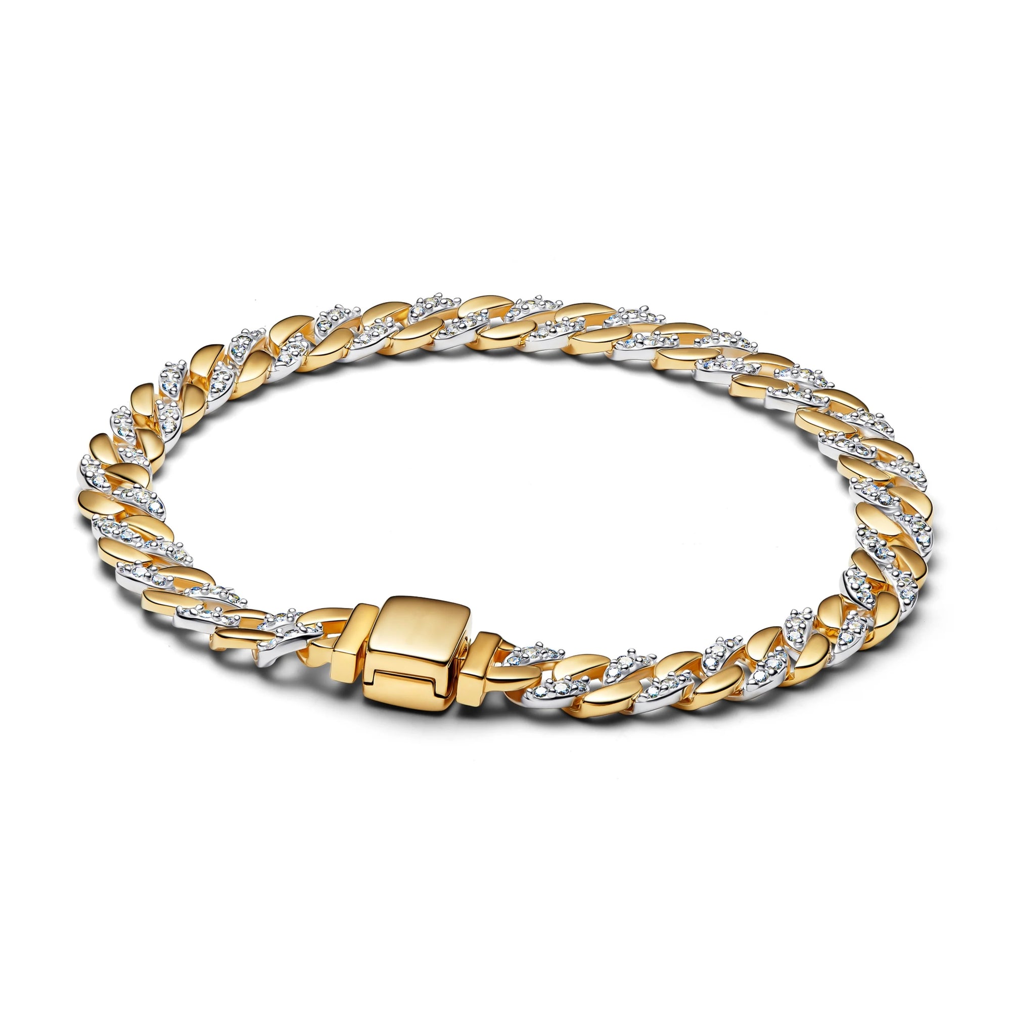 Iced Cuban Link Bracelet 18K Gold Plate (Copy)